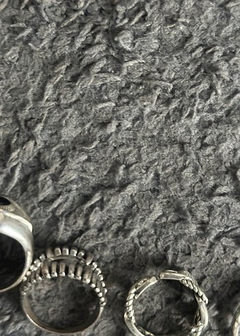 Gri Zincir Detaylı Kadın Yüzükleri - Görsel 8