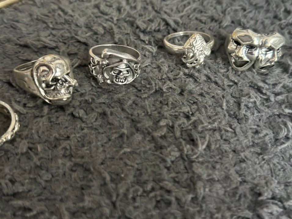 Gri Zincir Detaylı Kadın Yüzükleri - Görsel 4