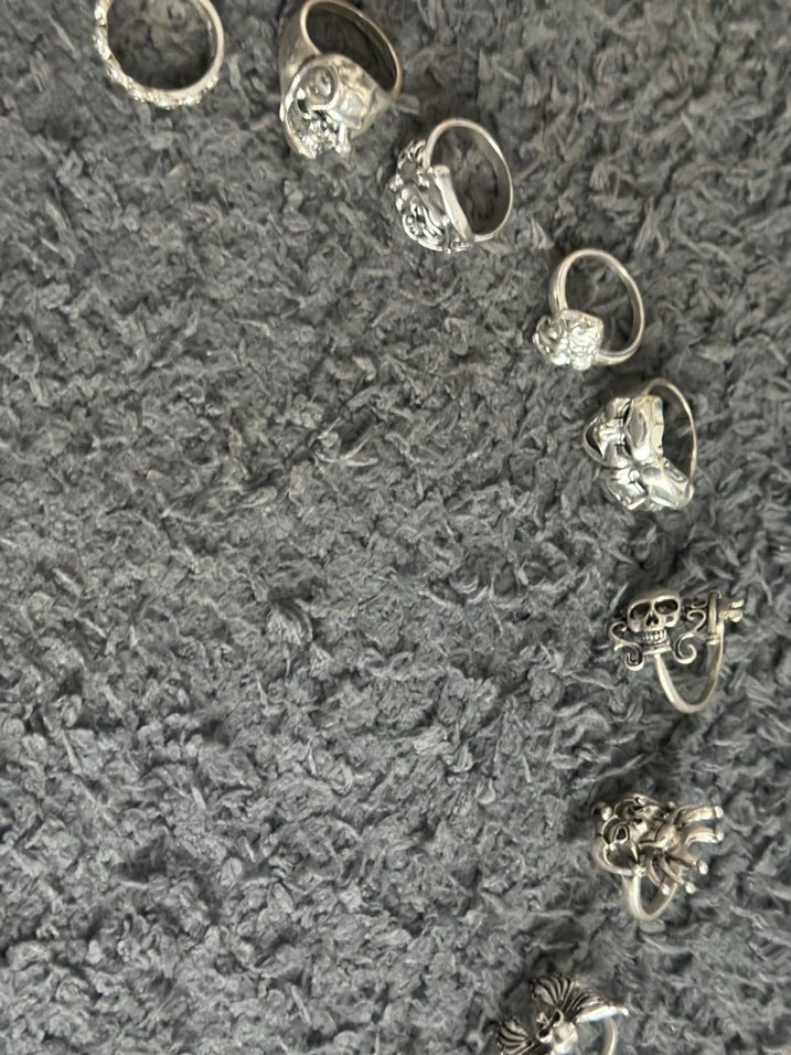 Gri Zincir Detaylı Kadın Yüzükleri - Görsel 3