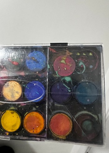 Çok Renkli Koyu Suluboya Boya Seti 2 set büyük boy - Görsel 8