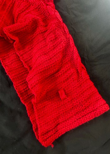 Kadın Kırmızı Örgülü üst - Görsel 3