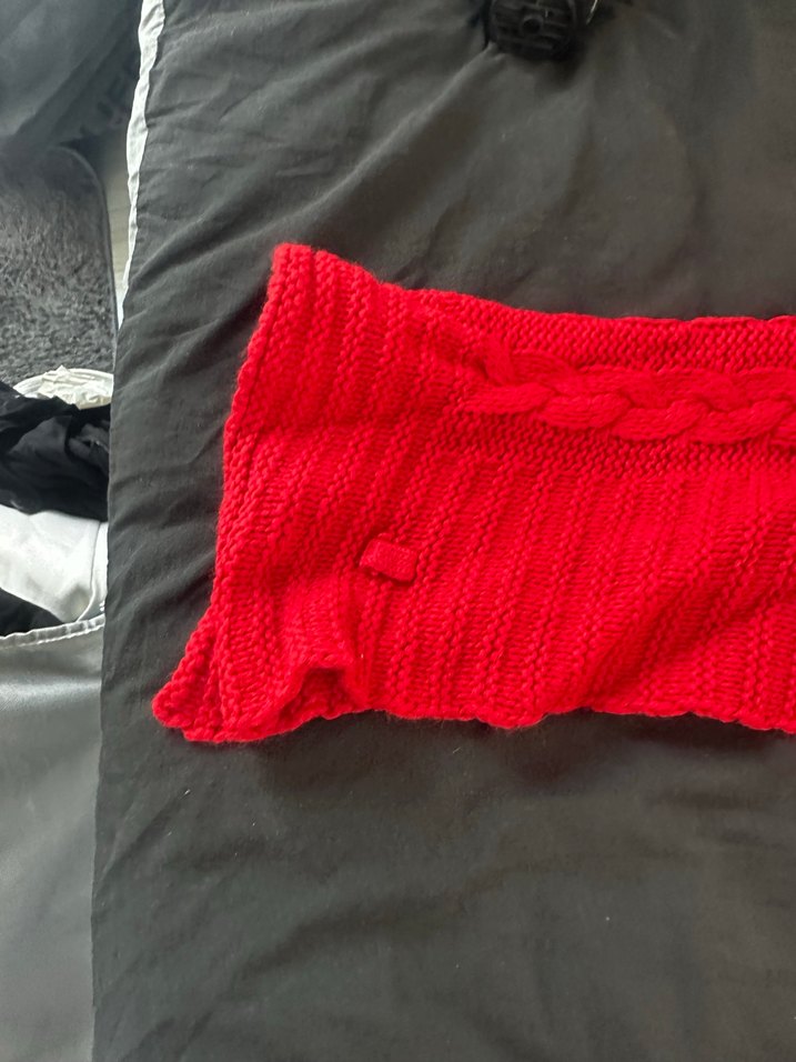 Kadın Kırmızı Örgülü üst - Görsel 2