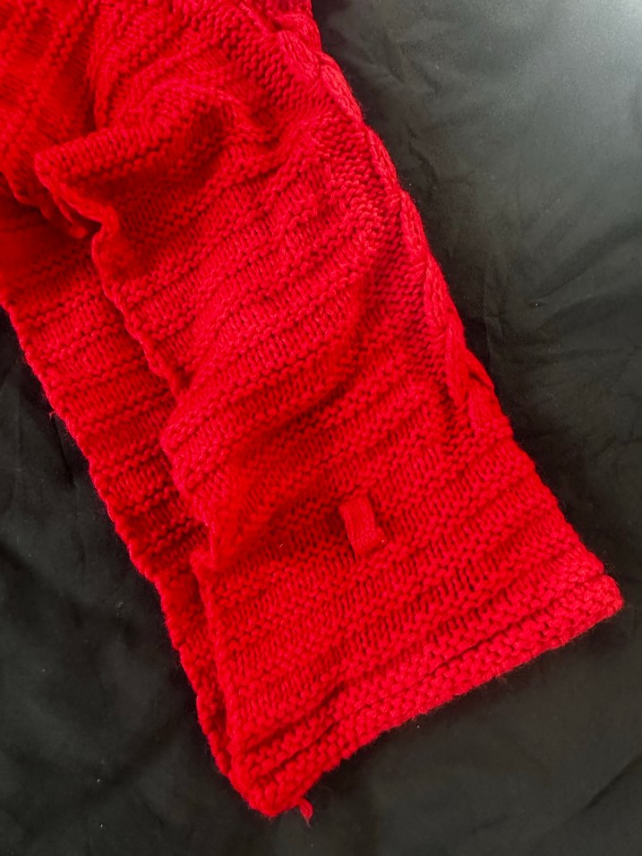 Kadın Kırmızı Örgülü üst - Görsel 3