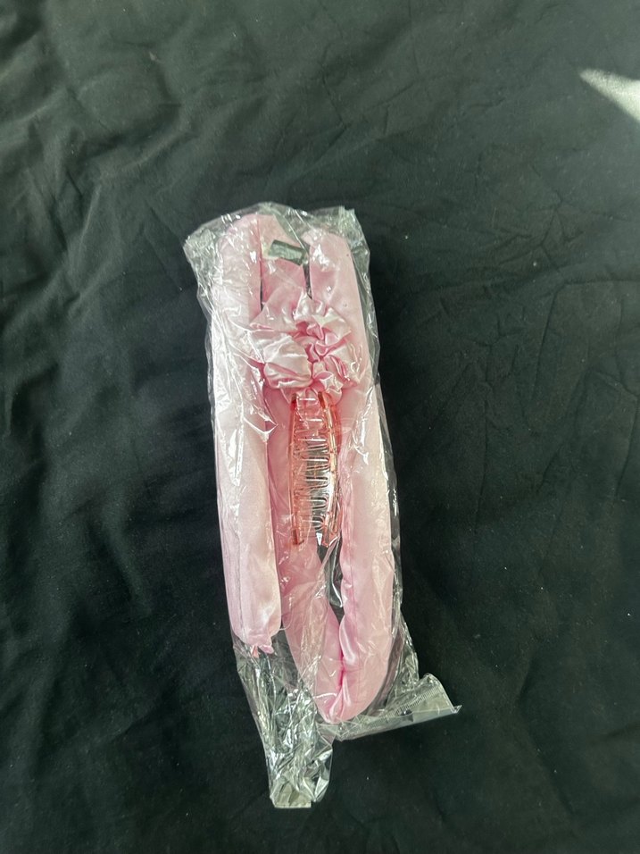 Pembe Saten Kadın saç sosisi ve bigudisi - Görsel 2