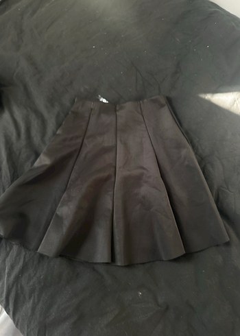 Siyah Pilili Midi Mini Etek - Görsel 3