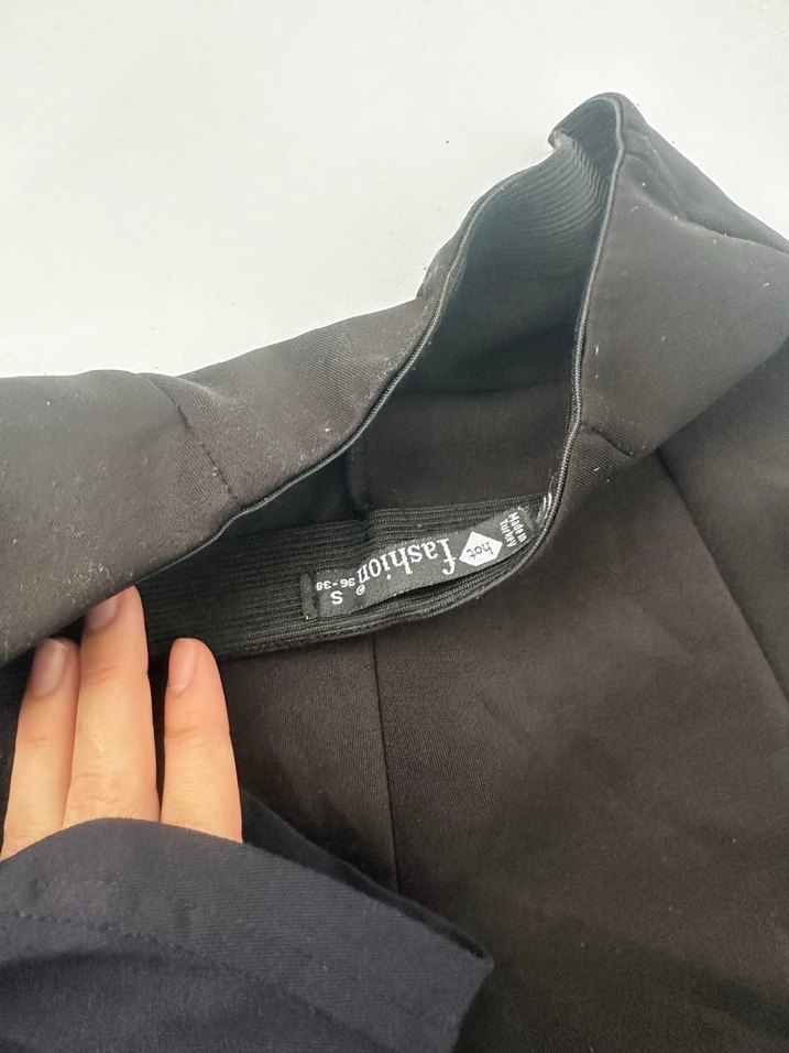 Siyah Pilili Midi Mini Etek - Görsel 2