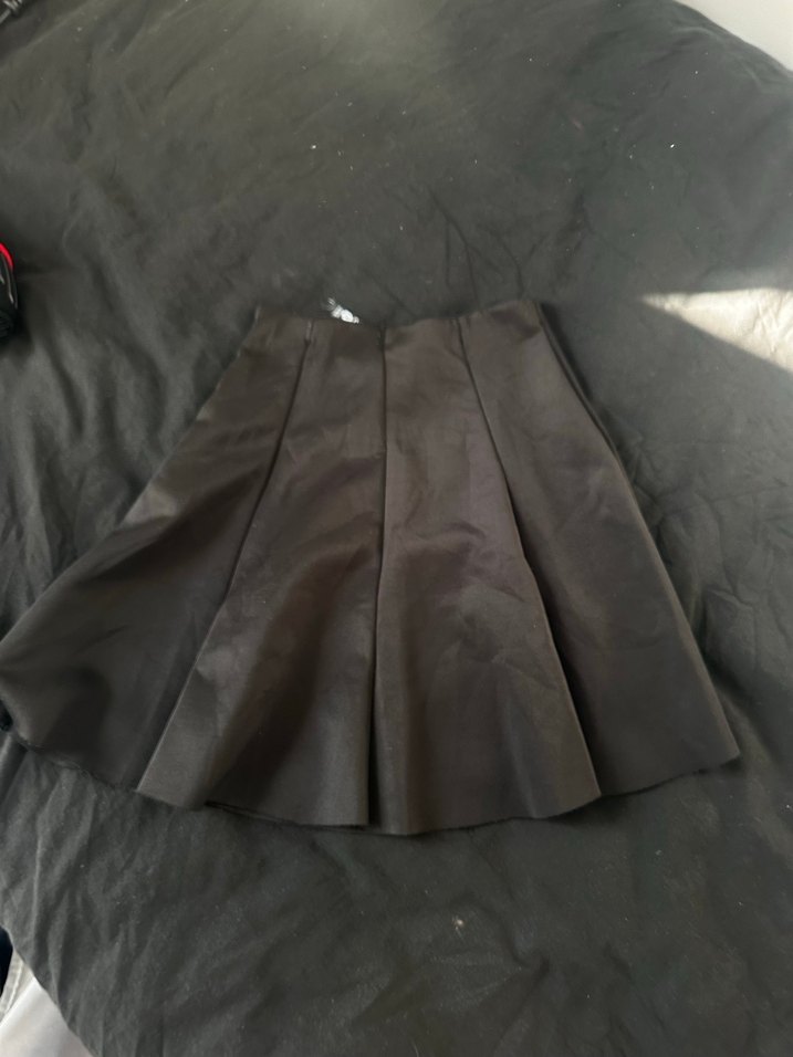 Siyah Pilili Midi Mini Etek - Görsel 3