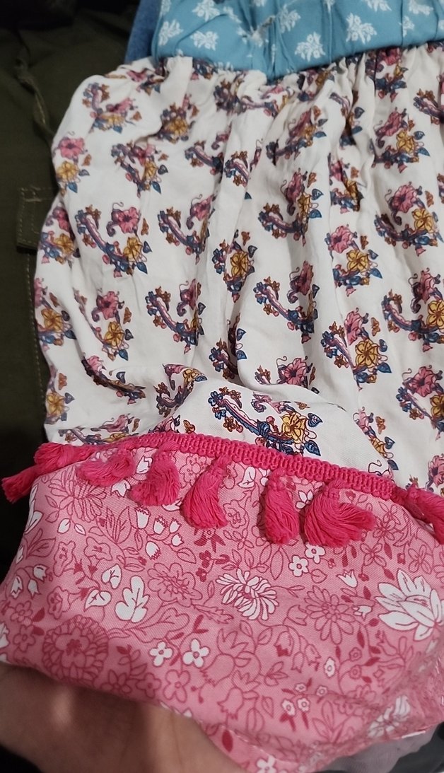 Bohem Mini Desenli Düğmeli Etek - Görsel 2