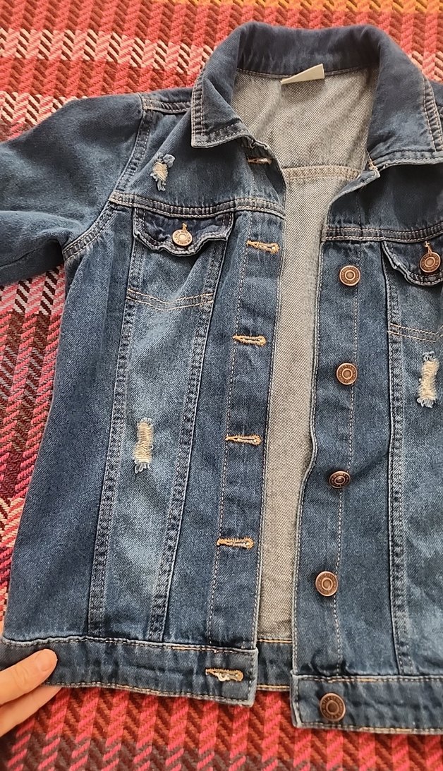 Mavi Düğmeli Kadın Denim Ceket - Görsel 2