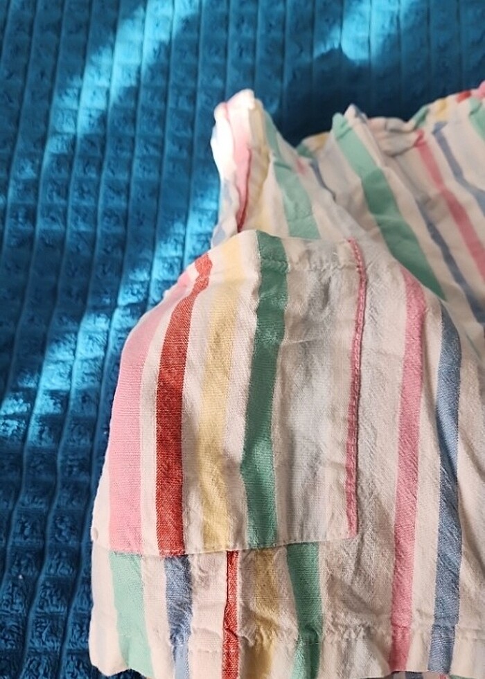 Kız çocuk keten sort - Görsel 3