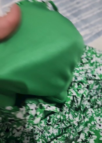 Zara Yeşil Çiçekli Kadın elbise - Görsel 4