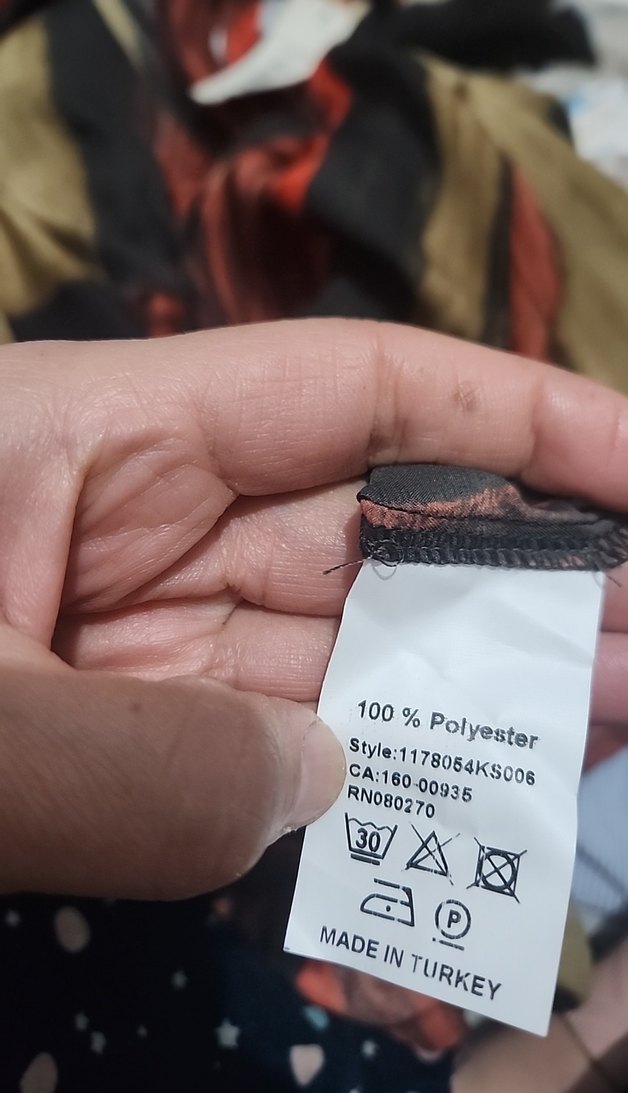 Kırmızı Desenli sifon gomlek - Görsel 5