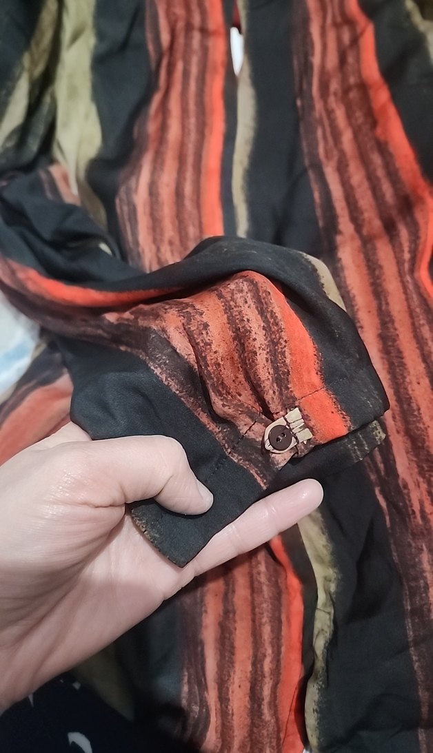 Kırmızı Desenli sifon gomlek - Görsel 3