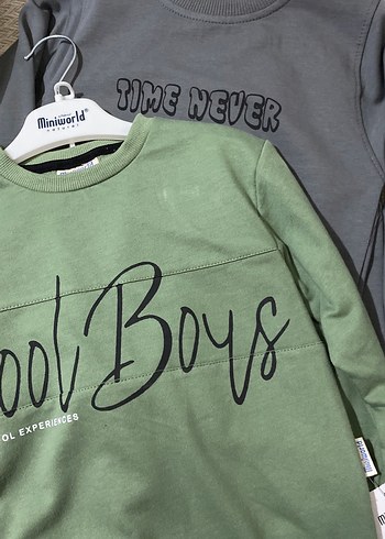 Erkek Çocuk Pamuklu Baskılı Sweatshirt