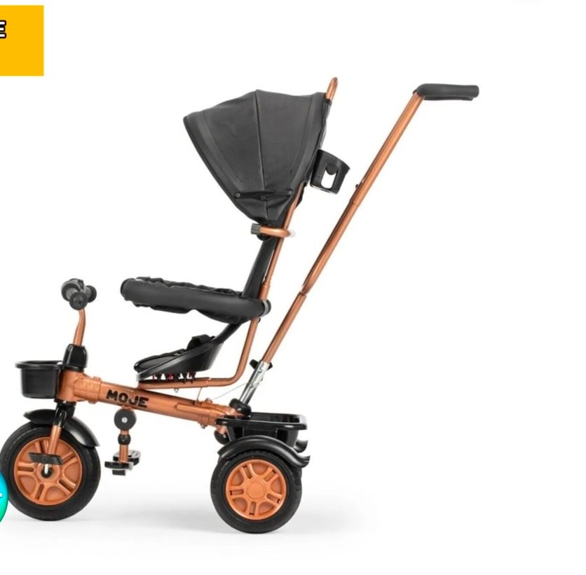 MOJE Kahverengi Çocuk Üç Tekerlekli Bisiklet - Görsel 2