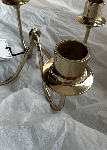  Beden H&M home Altın Renkli 4 Kollu Mumluk