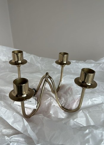 H&M Home H&M home Altın Renkli 4 Kollu Mumluk