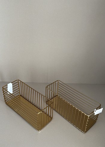 H&M Home Parlak Altın sepet