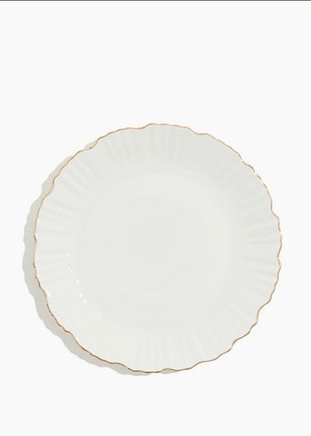 H&M Home Beyaz Dalgalı Kenarlı Tabak