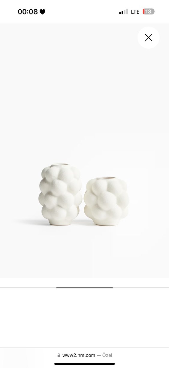 Beyaz Mini 2'li Vazo Seti - Görsel 2