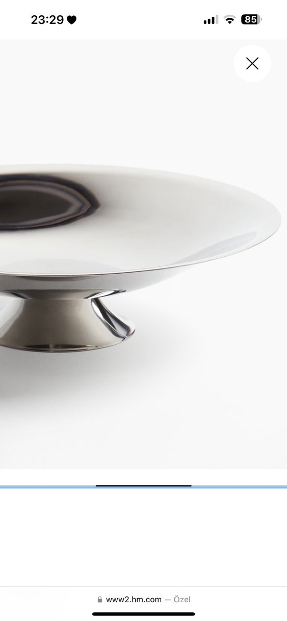 H&M home gümüş ayaklı kase - Görsel 2