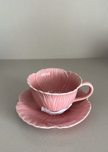 Pembe kupa ve Tabağı