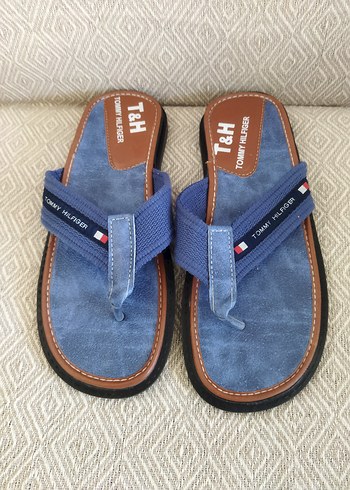 Tommy Hilfiger Erkek Mavi Bantlı Terlik - Görsel 4