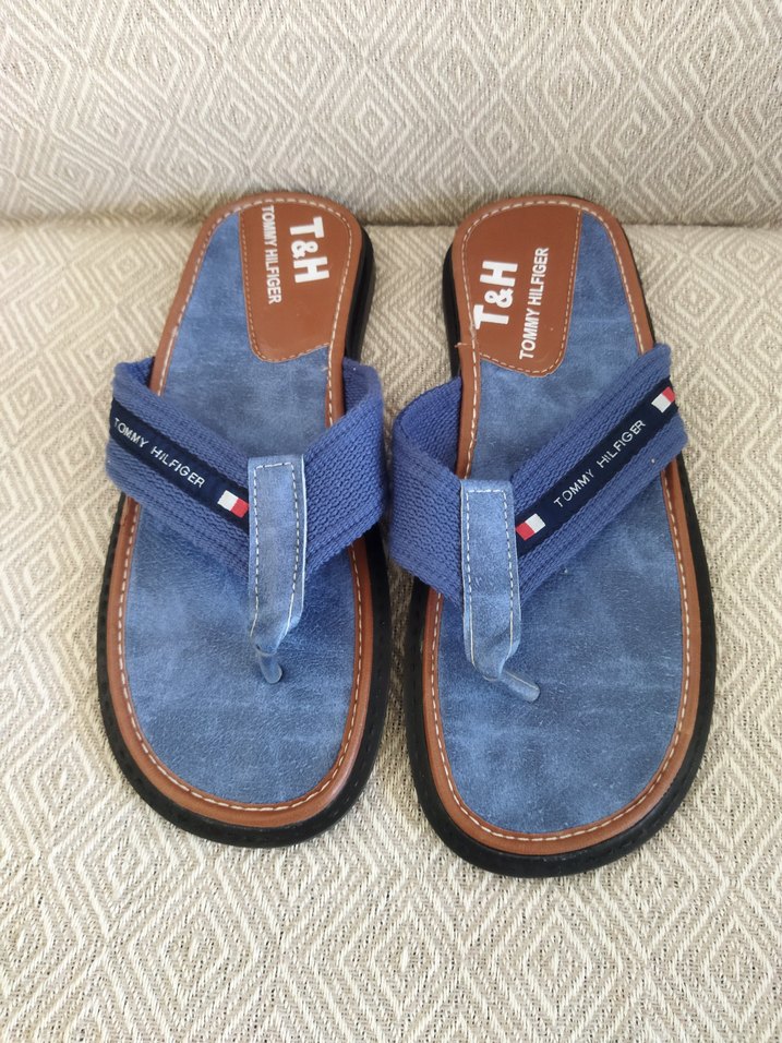 Tommy Hilfiger Erkek Mavi Bantlı Terlik - Görsel 4