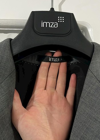 Gri Erkek Takım Elbise Düğmeli Notch Yaka - Görsel 3