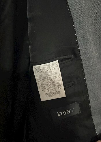 Gri Erkek Takım Elbise Düğmeli Notch Yaka - Görsel 4