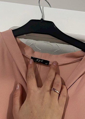 İnci Detaylı Uzun Kollu Bej Tunik - Görsel 2