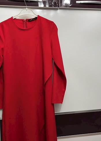 Kırmızı Salaş Kadın Pantolonlu Takım - Görsel 3