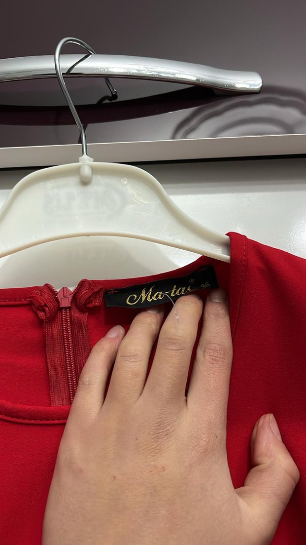 Kırmızı Salaş Kadın Pantolonlu Takım - Görsel 4