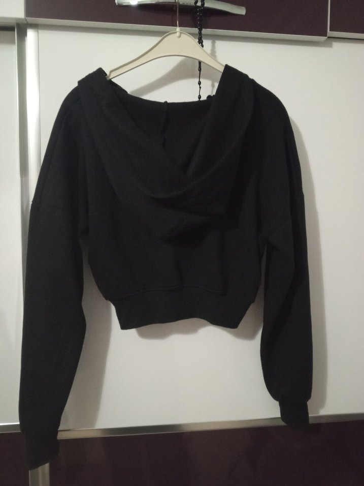 Kadın Siyah Fermuarlı Kısa Ceket - Görsel 5