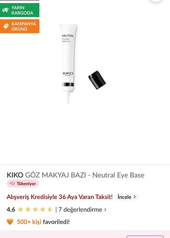 Kiko KIKO Milano Neutral Göz Bazı 10 ml