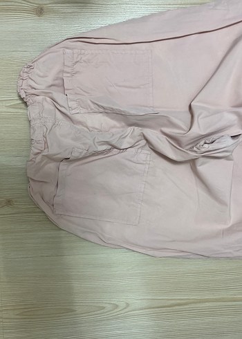 Pembe Midi parasüt kumaş  Rahat Kesim Kadın Pantolon - Görsel 5