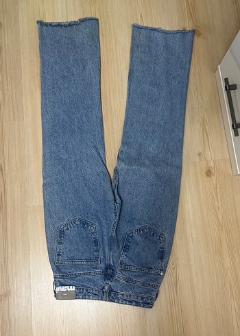 Kadın Gri Mavi Midi Denim Jean - Görsel 6