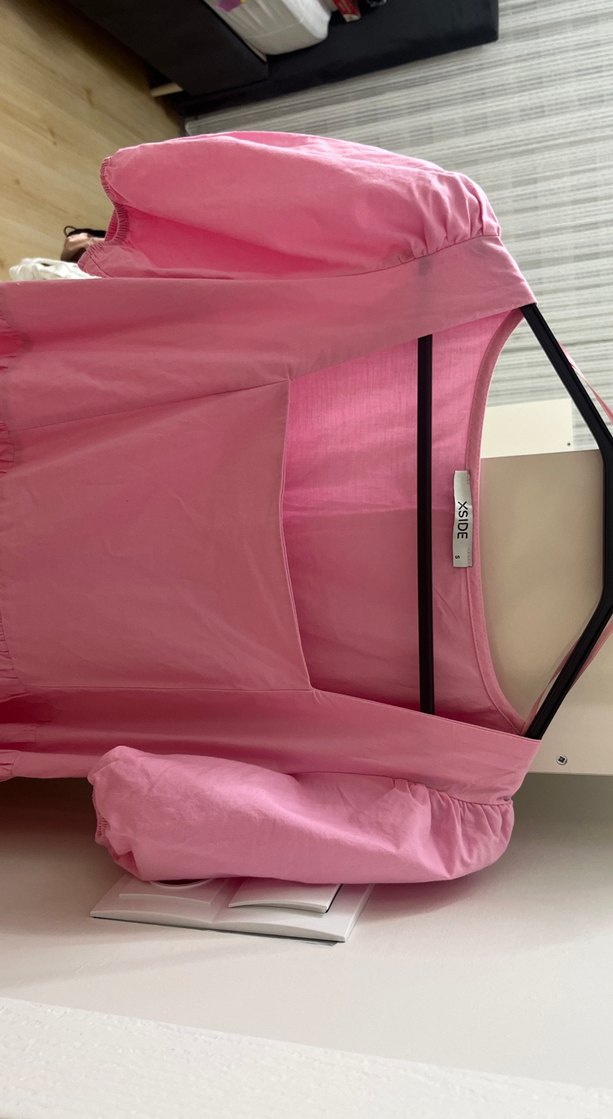 Pembe Midi Renkli Salaş Elbise - Görsel 2