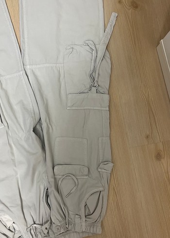 Bej Bol Kesim Keten Kadın Pantolon - Görsel 7