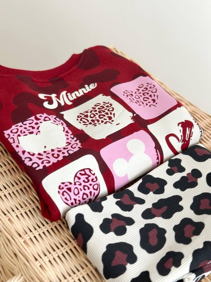 Bordo Kapüşonlu Baskılı Kız Sweatshirt - Görsel 2