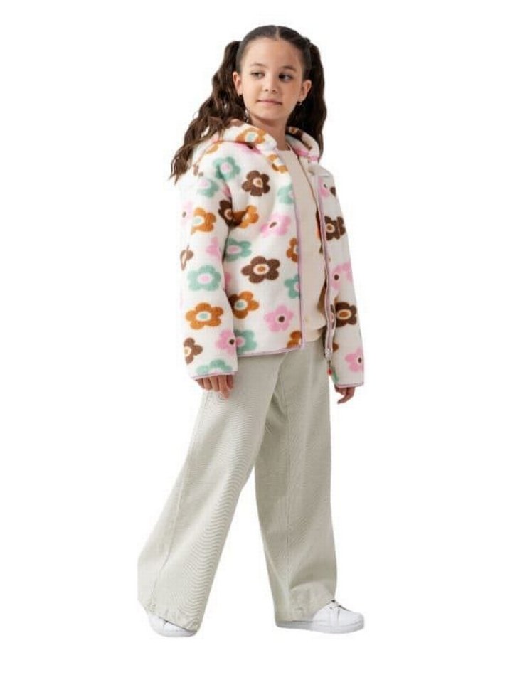 Kız Çocuk Kapüşonlu Peluş Ceket - Görsel 2