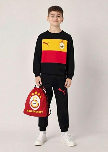 Siyah Baskılı Erkek Çocuk Eşofman Takımı - Görsel 2