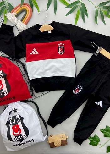 Erkek Çocuk Siyah Baskılı Eşofman Takımı - Görsel 2