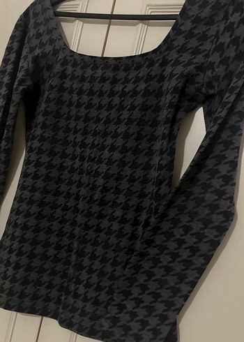 Kadın Gri Uzun Kollu Örme Bluz - Görsel 2