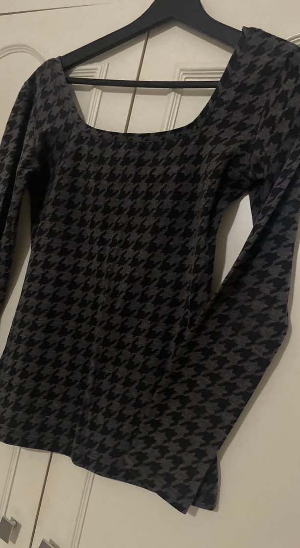 Kadın Gri Uzun Kollu Örme Bluz - Görsel 2