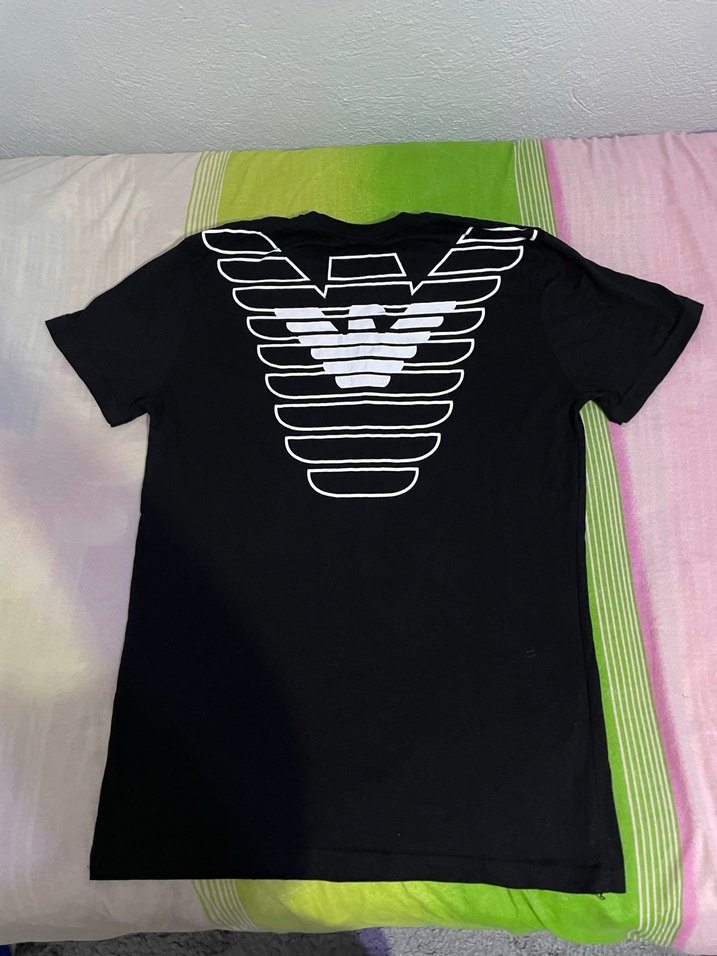 Siyah Baskılı Erkek Kısa Kollu Tişört - Görsel 2