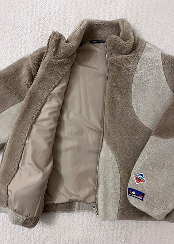 Zara Bej Peluş Erkek Mont - Görsel 3