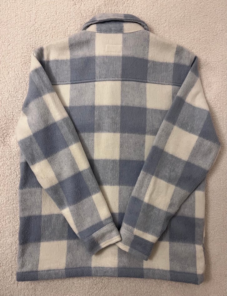 Pull&Bear Erkek Gri Ekoseli Polar Ceket - Görsel 5