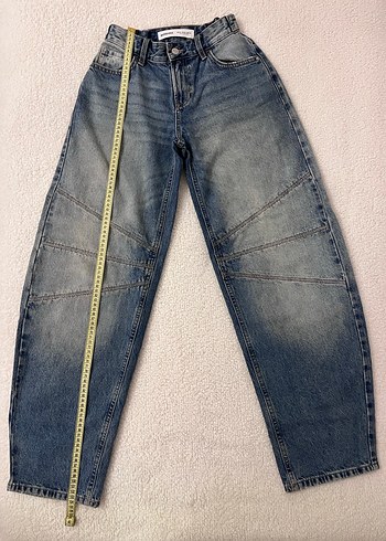 Bershka Kadın Baggy Kot Pantolon - Görsel 8