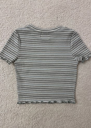 Pull&Bear Çizgili Crop - Görsel 2